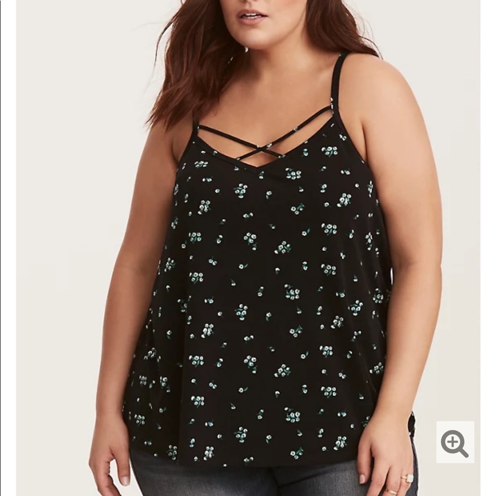 Torrid 2 Floral Print Strappy Cami